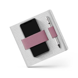 Beblau Flex | Smart Notebook with Built-in Portable Organizer | Home Office Solution | Laptop Accessories | Perfect for Phones | Great Gift | Pink | Lined Pages