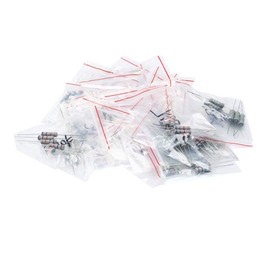 DollaTek 3W 75PCS 15 Value 0.1R-20R Carbon Film Resistor Assorted Kit Assortment
