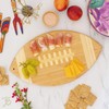 Totally Bamboo Football Shaped Bamboo Wood Cutting Board and Charcuterie