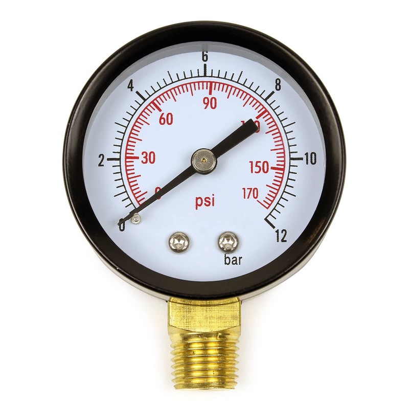 50mm Pressure Gauge i.e. for Pressure Vessel radial 1/4" 0-12bar