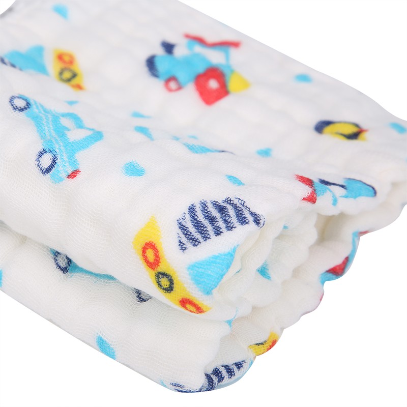 4Pcs Thick Baby Reusable Diaper Cartoon Animal Infant Plush Washcloth
