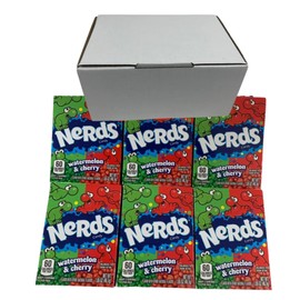 Nerds Watermelon and Cherry - 46.7g box Lollies - 9 Pack Bulk - Confectionery for Any Occassion or Event - Classic Sweeties in a Box
