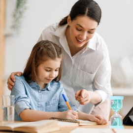 5/10/15/30/60 Minute Sand Timers, Timer Set, Macaron Colors, Glass Body, Ideal Gift for Students, Home Decor, 5 Piece Assorted Colors