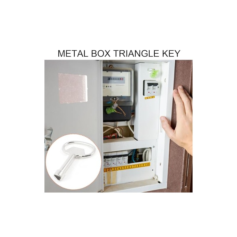 Sourcingmap Drawer Cabinet Security 9x8mm Triangle Spanner Key 68mm Long