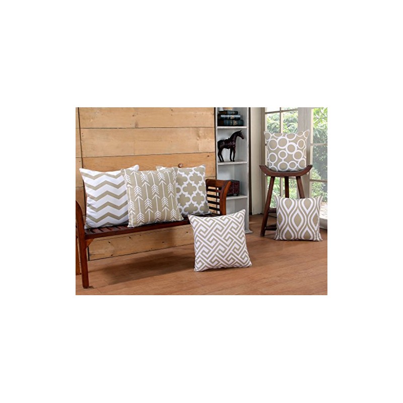 Modern Homes 100% Cotton Decorative Throw Pillow Covers Cushion Cases