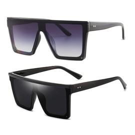 Dollger Sunglasses, UV400 Protection Men Women Vintage Sunglasses Sports Glasses Ultra Light Frame Protective Glasses Rectangle Flat Top Retro Sunglasses, Driving Glasses, Golf Cycling Glasses, grey