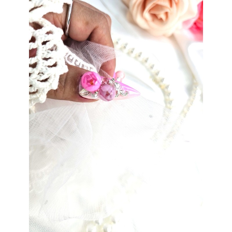  Handmade rose ball nail handmade nail tip ✨ -