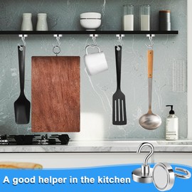 Neodymium Magnets Magnetic Hooks Extra Strong 20 mm Magnet with Hooks for Key Holder Pack of 10 Magnets Strong Hold Magnetic Holder 12 kg Magnetic Hook Magnetic Hook Magnetic for Key Holder