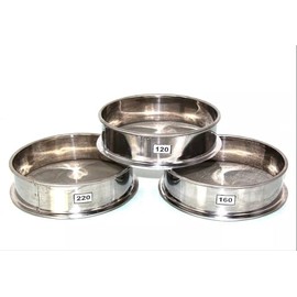 E-ONSALE Aluminum Herbal Pollen Hash Extractor Stackable Sifter, Fine Mesh, Stainless Steel Round Sifter for Baking, Flour Sieve, Extracting, Herbal, Tea, Powder 120, 160, 220 Micron Set