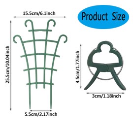 MEISO 8 Pieces Climbing Plant Support for Garden Plants with Clip for Plants, 20 Pieces Climbing Plant Trellis Support for Climbing Plants, Trellis for Climbing Plants, Trellis for Potted Plants