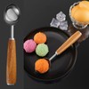 CMMKCNNK Small Cylindrical Ice Cream Scoop Stainless Steel with Wood