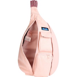KAVU Original Rope Bag Sling Pack with Adjustable Rope Shoulder Strap, Rosewater, One size
