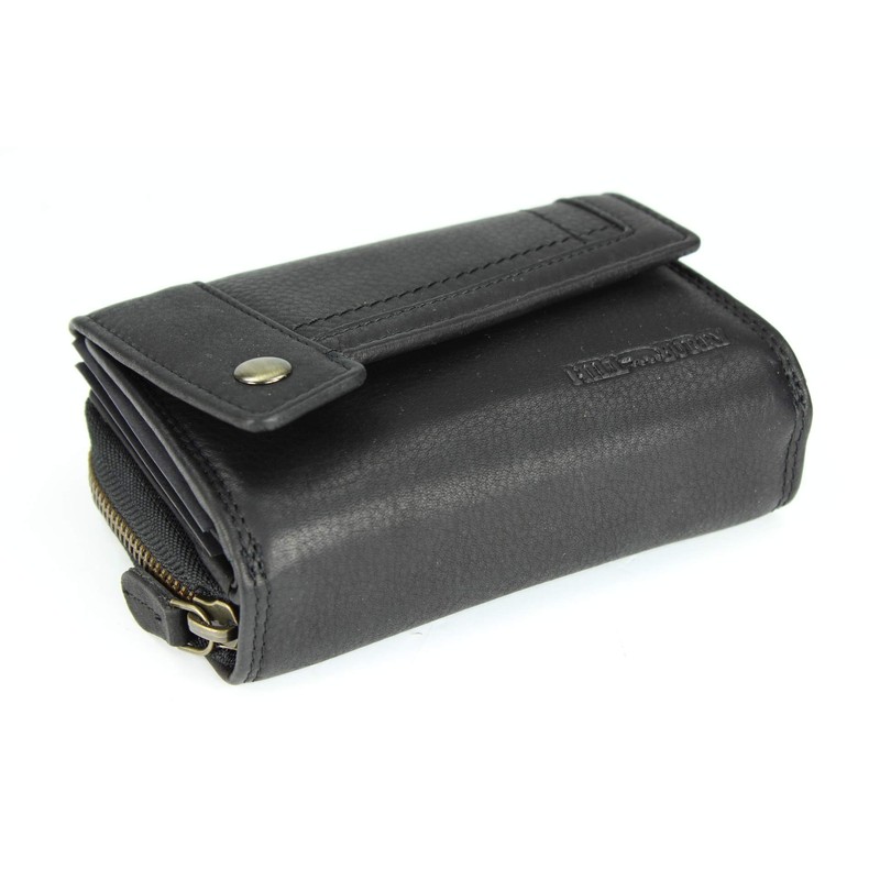 High-quality vintage leather women's purse, thick and compact wallet made