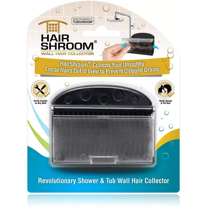 TubShroom HairShroom - Reusable Shower & Bathtub Wall Hair Catcher