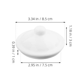 Kichvoe Enamel Teapot Replacement Lids 4 Pieces Enamel Tea Kettle Cover Chinese Cup Lid Tea Maker Top Lid Tea Cup Lid Cover Kungfu Tea Maker Lid
