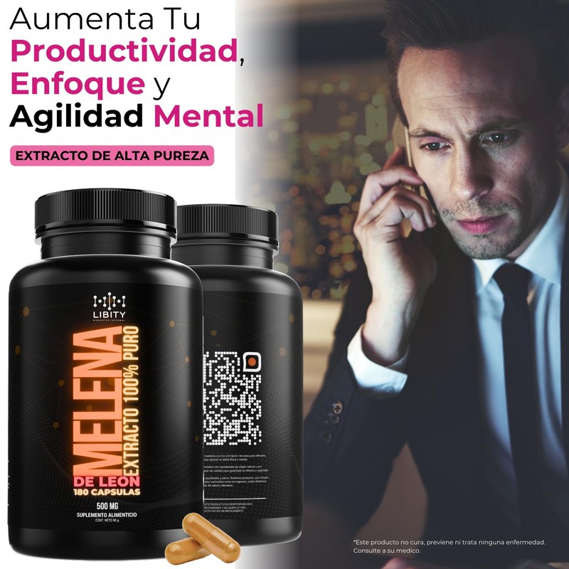 Melena de Leon Extracto 100% Puro (180 Capsulas de 500mg)