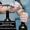 Sacacorchos profesional para vino con mango de acero inoxidable y