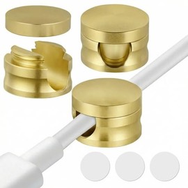 3 Pack Premium Aluminum Cable Management Clips with Strong Adhesive
