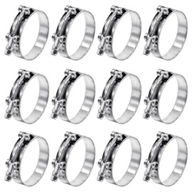 12 Pack 3 inch T-Bolt Hose Clamps, Stainless Steel_304 Working Range 83mm-91mm for 3" Hose ID, Turbo Intake Intercooler Clamp for Automotive