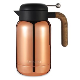 Aura Thermal Coffee Carafe - Vacuum Insulated Stainless Steel Tea Pot & Water Pitcher, Keeps Drinks Hot or Cold, BPA-Free, Beverage Dispenser - 51 oz Copper