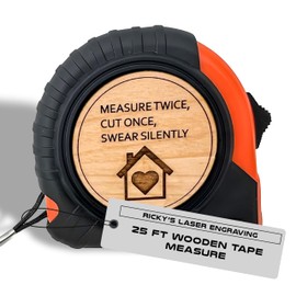 Funny Tape Measure for Adults 25 ft - Customized Measuring Tape - Gag Gifts for Adults - Measure Twice Cut Once, Swear Silently - Easy-Read 25 Ft Tape Measure for DIY, Construction, and Crafts