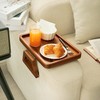 Tinamo Acacia Couch Arm Table - Wooden Sofa Armrest Tray