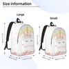 UJDUYSD Unicorn Rainbow Backpack for Girls Boys, Customized with Name,