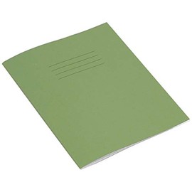Rhino Stationery Exercise Book | 8 x 6.5 | 32 Page | 10mm Squared Exercise Book | Light Green | Learning Resources | School Books | Pack of 10, VEX142-217-6