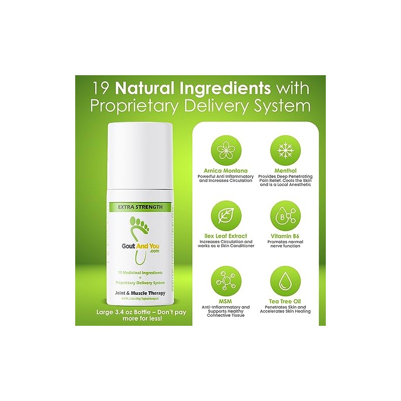 NutriGout Plus Uric Acid Supplement and Extra Strength Joint Discomfort