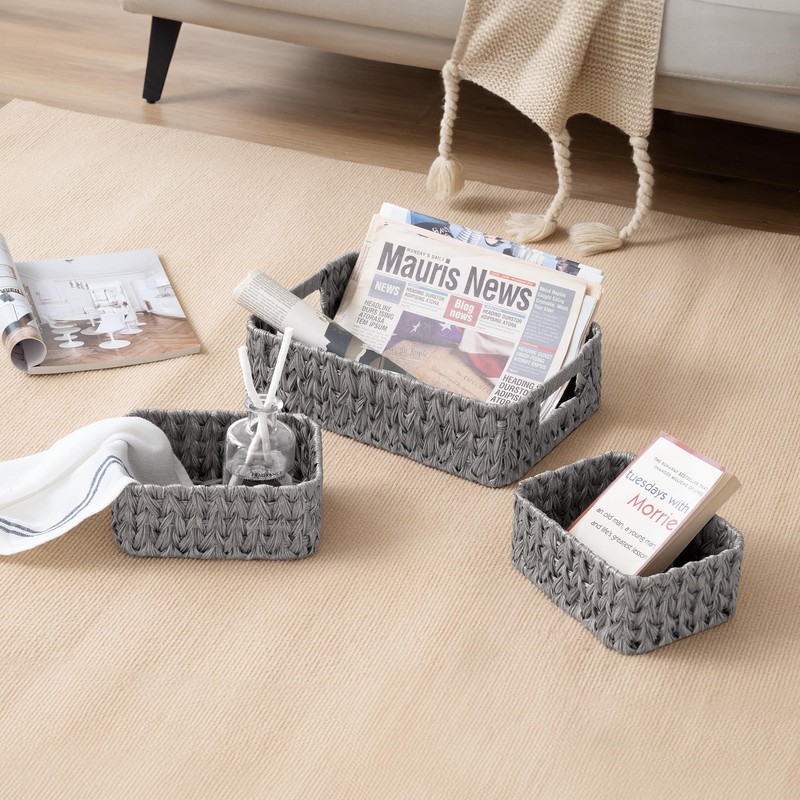 GRANNY SAYS Wicker Storage Baskets for Shelves, Wicker Baskets for