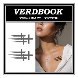 VERDBOOK Waterproof Temporary Tattoos: 2-Sheet Tattoo Kit with Realistic Body Stickers, Semi-Permanent Tattoos for Adults Lasting 7-15 Days – Safe for Men & Women, Sacred Silence