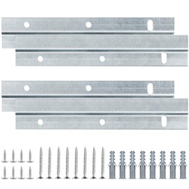 Caianwin Pack of 4 15 cm Z Clamps for Hanging - Metal French Cleat Heavy Duty Wall Hanger, Picture Hooks for Mirrors, Cabinets and Canvases (2 Pairs)