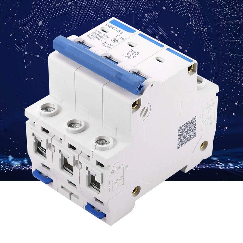 Circuit Breaker AC 400V 6/10/16/20A 3-Pin Circuit Breaker DZ47-63 for