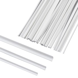AHANDMAKER 30Pcs 3 Sizes ABS Plastic L Shape Bars Right Angle Bars, 250mm Long 2.5mm 4.5mm 5.5mm Wide Styrene White Rods for DIY Building Architectural Model Making