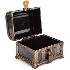 Kids Toys Pirate Treasure Chest,Transparent Vintage Decorative Plastic Box for Kids Birthday Pirate Party Favors