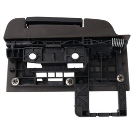 TRQ Rear Right Interior Door Handle Gray Housing With Black Lever Passenger Side Compatible with 2009-2014 Ford F-150