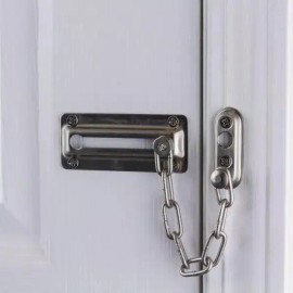 Defiant Satin Nickel Heavy Duty Door Security Chain Door Guard Lock 70482 054194