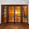 10X8ft Fall Scenery Background, Autumn Landscape Forest Backdrop Window Natural