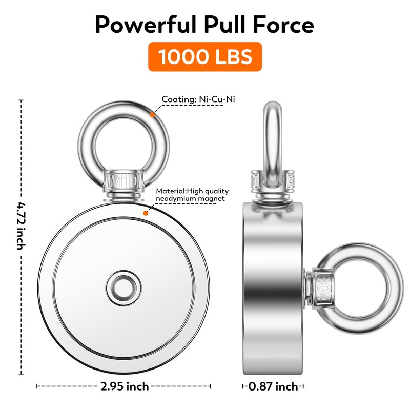 WUDMIE Strong Magnet Fishing Kit, 1000 Lbs Pulling Force Rare