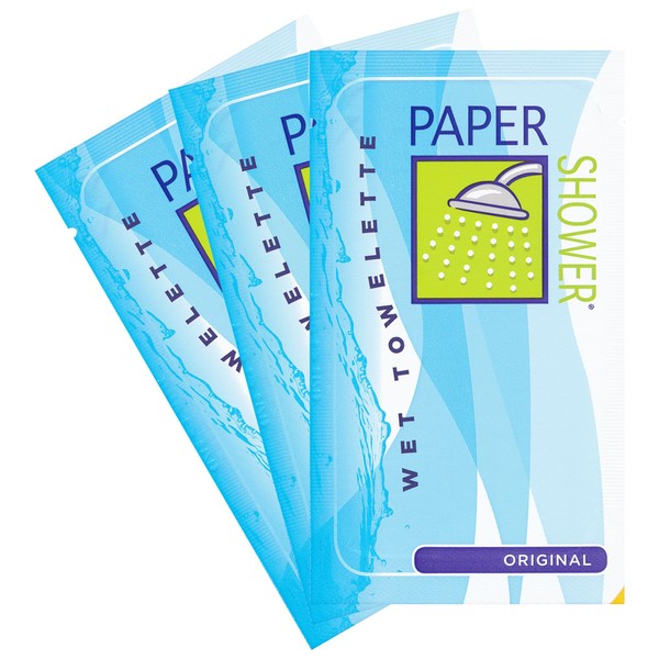 Paper Shower - Original Wet Towelette Only 100 Individual Body Wipe Packs