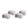 Deckorators Textured White Aluminum Rail Line Bracket Kit (4-Pack)