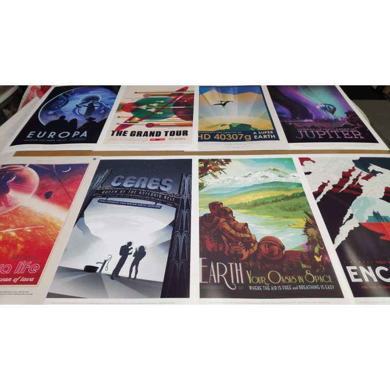 NASA JPL Space Tourism Posters Full Set 16 Prints 19"