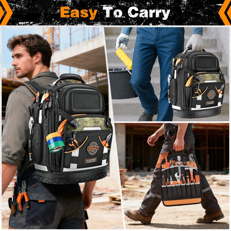 Tool Backpack Bag, HVAC Heavy Duty Construction Tools Backpack for