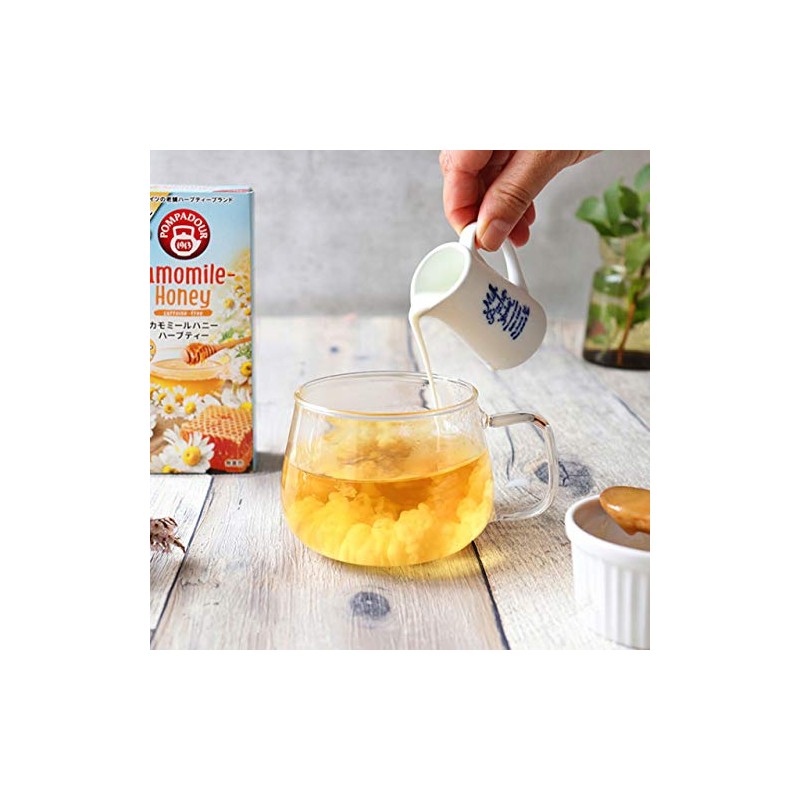 Pompadour Chamomile Honey Herbal Tea, 1 Box (0.05 oz (1.5