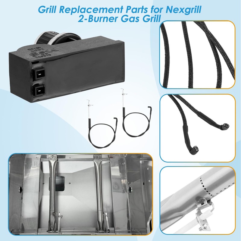 BBQration Grill Igniter for Nexgrill Deluxe 2-Burner 720-0864R 720-0864RA 720-0864BA,