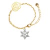 Delight Jewelry Silvertone Snowflake with Clear Crystal - Gold-tone Flower