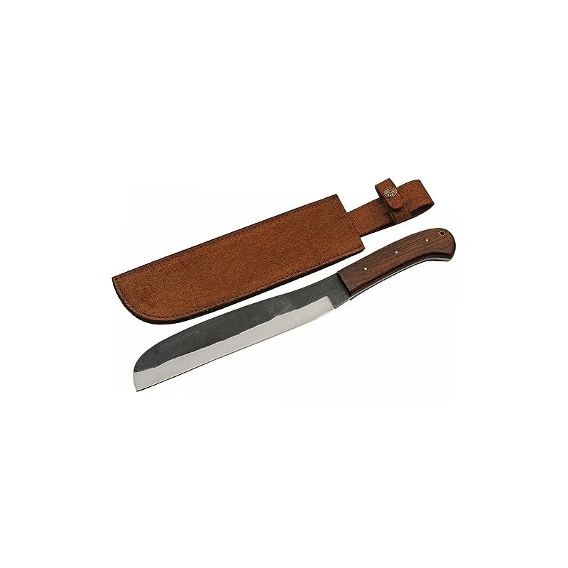SZCO Supplies 16" Hand Forged Wood Handle Outdoor Machete With