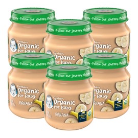 Gerber Organic for Baby 2nd Foods Veggie Power Baby Food Jar (Banana, Pack of 6)