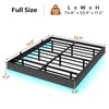 BTHFST Floating Bed Frame Full Size with LED Lights, Modern
