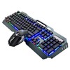 Wireless Gaming Keyboard and Mouse, Rechargeable, Rainbow Backlit with 3800mAh